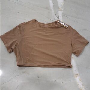 SKIMS Fits Everybody Super Cropped T-Shirt NWT Women's Size Large SIENNA